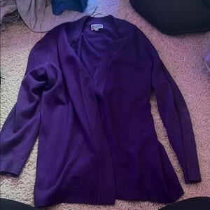 JM Collection Purple Cardigan Sweater